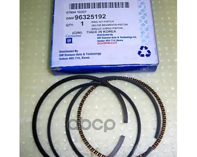 фото Кольца Поршневые Daewoo Matiz (0.8) Chevrolet Aveo (03-08) (1.2) D+0.00 Комплект GENERAL MOTORS арт. 96325192