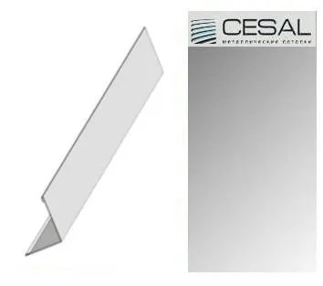 Фото №0 PL - уголок А08 25*25*3000мм, Хром Люкс анодированный Cesal (Альконпласт)