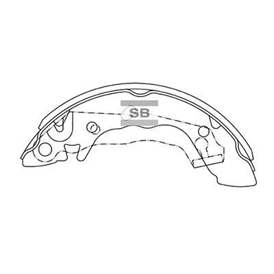 Фото №0 Sangsin Brake Колодки тормозные зад Accent (барабан) (180мм) ор 5830525A00 Sangsin SA046