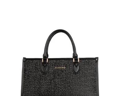 фото Черная текстурная сумка Мурано на ножках TJ COLLECTION XB 5320024 BLK