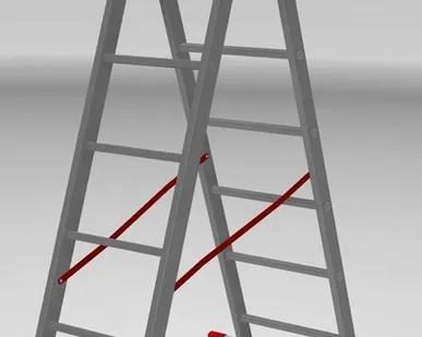 фото Лестница двухсекционная алюминиевая 2x7 H-1,88/3,18
м