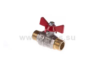 фото Кран шаровой BASE, рукоятка бабочка 3/4" нар.-нар. (уп.12/144) Valtec
