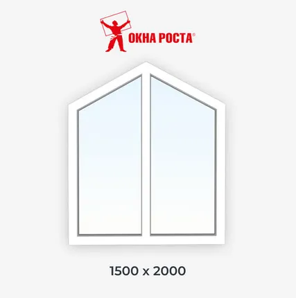 Фото №0 Трапециевидное пластиковое окно №5, 2000x1500