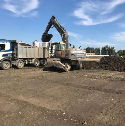 Фото №0 Земляные работы, копка котлованов, вывоз грунта, обратная засыпка