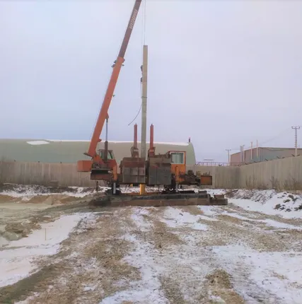 Фото №2 Сваевдавливающая установка DTZ 200  . Данная установка работает без шума и вибраций.