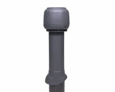 фото Вентиляционный выход Vilpe 125P/ИЗ/700, Тёмно-серый