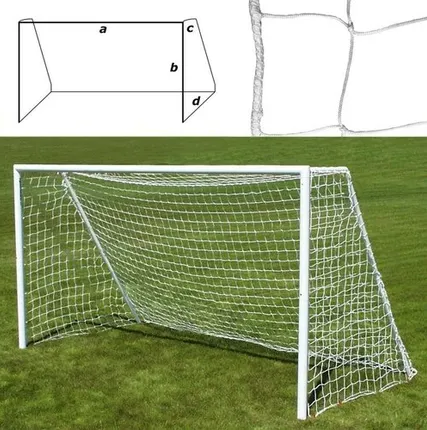 Фото №0 Сетка для футбольных ворот. Мини-футбол (гандбол). Пара д.2,2мм Белый