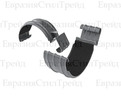 фото Соединитель желоба D125 OSNO | RAL 7024 Серый графит