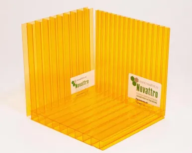 фото Поликарбонат 2100х12000х6мм (оранжевый) Новаттро 1,2кг/м2