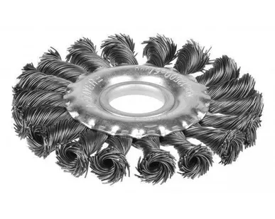 фото Щетка STAYER дисковая 150мм/22мм крученая для УШМ проволка 0,5мм