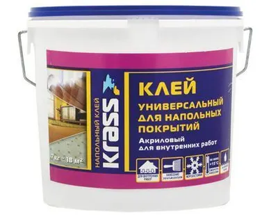 фото Клей KRASS для напольных покрытий универсальный акриловый, 7 кг, Россия
