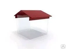 фото Парапет для забора оцинкованный белый 100x200x200x100