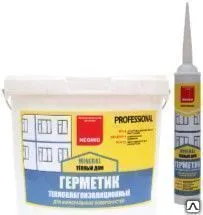 Фото №0 Герметик строительный «NEOMID ТЕПЛЫЙ ДОМ Mineral Professional», 15 кг