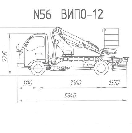 Фото №0 Автогидроподъемник ВИПО-12 на шасси JAC N56