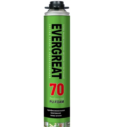 Фото №0 EVERGREAT Professional 70 пена полиуретановая монтажная профессиональная всесезонная 750 мл