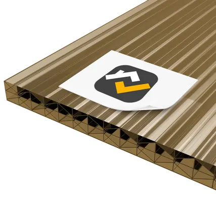 Фото №2 Сотовый поликарбонат NOVATTRO Бронза 16 мм (2,1*12 м)