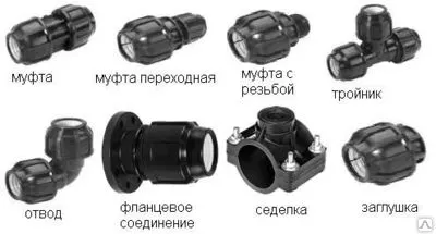 Фото №0 Компрессионные муфты для соединения ПЭ труб