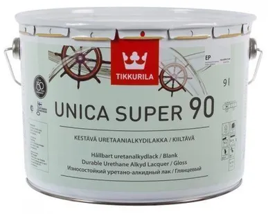 фото Лак универсальный Tikkurila Unica Super 90 (Тиккурила Уника Супер 90) 2,7л