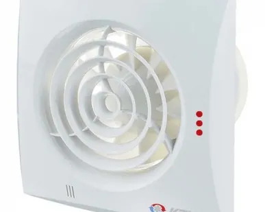 фото Осевой накладной вентилятор 125 Квайт Т белый с таймером и о/клапаном Vents