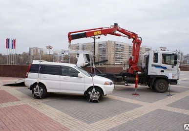фото Эвакуатор hyundai HD-120 со стационарной платформой с КМУ