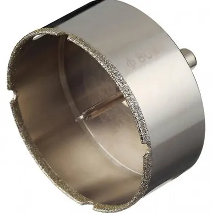 Фото №0 Коронка алмазная 80 мм по керамике и кафелю с центрирующим сверлом 400080 TRIO-DIAMOND