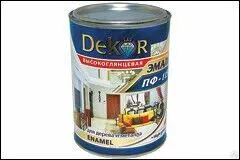 фото Эмаль ПФ-115 чёрная 0,8 кг Dekor