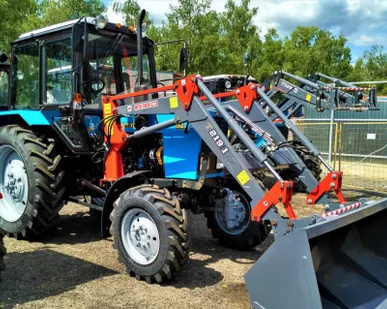 фото Погрузчик фронтальный Т-229S "БЫК" 1300, МТЗ-82 с управлением электромагнитным клапаном