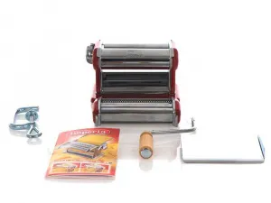 Фото №2 Ручная механическая лапшерезка - тестораскатка Imperia la Monferrina Classic 120 IPASTA T. 2/4 la Rossa, красный в Москве