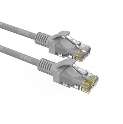 Фото №0 Патч корд U/UTP кат.5e PC-1U-A 1м сер. Simple Эра Б0051370