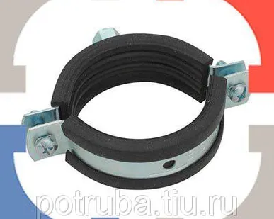 фото Хомут трубный с гайкой 1 1/4" (42-45 мм) М8 комплект