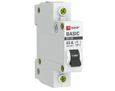 фото Выключатель нагрузки 1п 63А ВН-29 Basic EKF SL29-1-63-bas