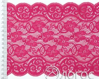фото Кружево стрейч гипюр Е154 155мм И, фуксия