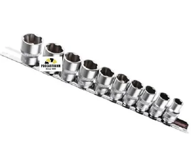 фото ЕРМАК Набор торцевых головок "Супер лок" (10шт.) 3/8" 8-19мм /736-115/