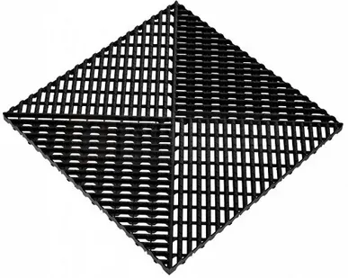 фото Решетка газонная c обрамлением 400х400х18мм, Чёрный