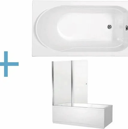 Фото №0 Акриловая ванна Aquanet West 120x70 (+ шторка Aquanet Alfa 4 NF6222-pivot)