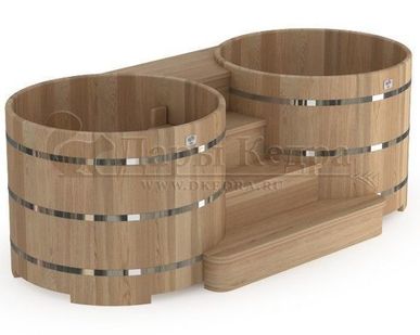 фото КУПЕЛИ ДВОЙНЫЕ КРУГЛЫЕ ИЗ ДУБА