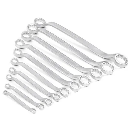 Фото №0 Набор ключей накидных двусторонних 10 шт. (6-30) сатин финиш HORTZ