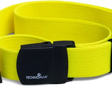 фото Ремень текстильный, цвет лимонный