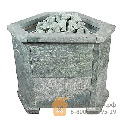 Фото №0 Печь Kristina Premium Кристина Премиум ЭНУ-12 угловая в каменной облицовке (без пульта)