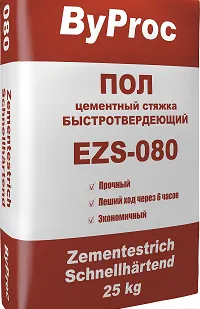 фото Пол цементный стяжка быстротвердеющий EZS-080 25 кг