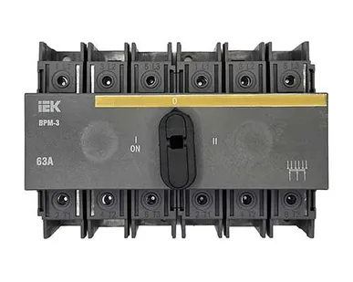 фото Рубильник реверсивный IEK 63А 3P ВРМ-3