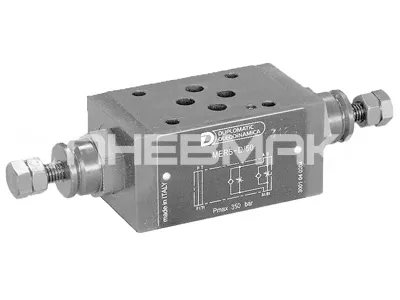 Фото №0 MERS-D/M/50 - Дроссель модульный CETOP 03, рабочее давление 350бар, расход 50 л/мин, управление путем изменения расхода рабочей жидкости на выходе магистралей A и B