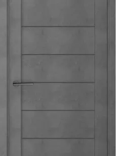 фото Межкомнатные двери ALBERO СЕУЛ Бетон Темный/графит