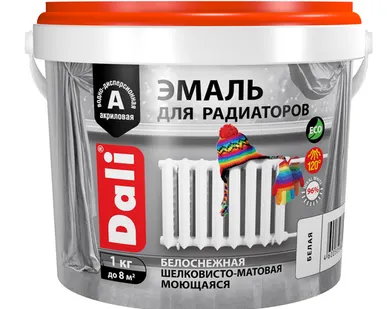 фото Эмаль Dali для радиаторов, белый, 1 кг
