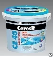 фото Затирка CE 40/2 элластичная водоотталкивающая противогрибковая с-серый 2кг