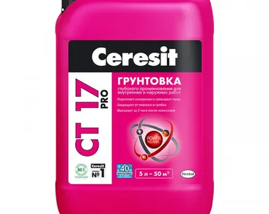 фото Грунтовка глубокого проникновения Ceresit CT 17 PRO, (5 л)