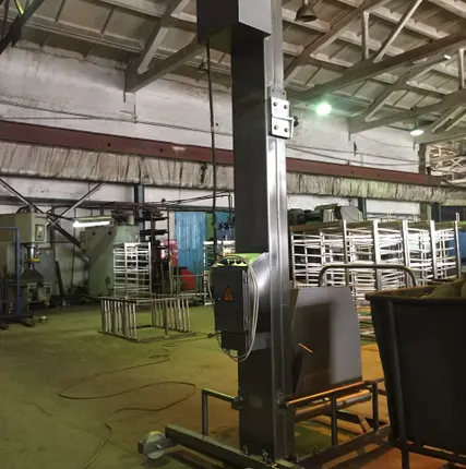 Фото №0 Столбовой мачтовый подъёмник-опрокидыватель, передвижной