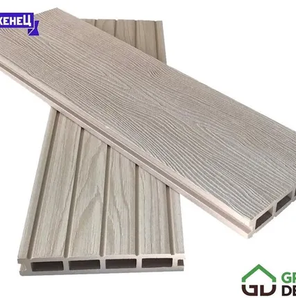 Фото №0 Террасная доска из ДПК Greendecking "Vintage-3D" цвет: Слоновая Кость, 150x25 мм (цена м2)