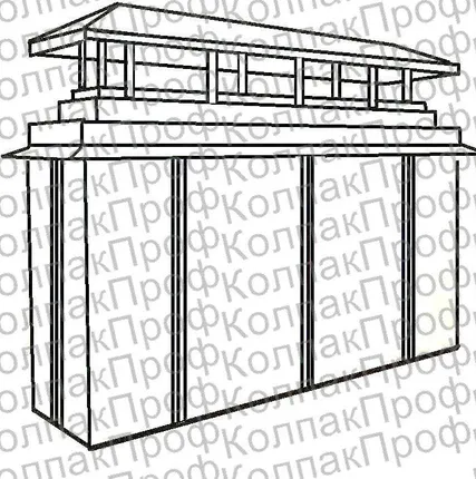 Фото №0 Металлический кожух (короб защитный) на печную, вентиляционную трубу