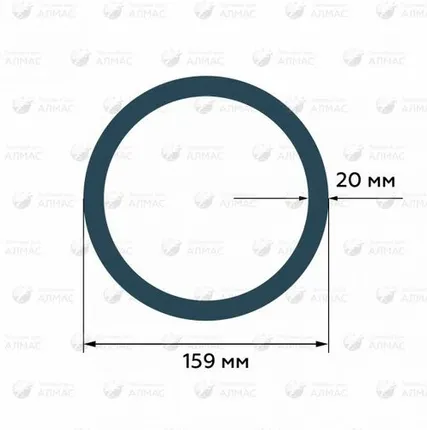 Фото №0 ТРУБА БЕСШОВНАЯ 159*20 ГОСТ 8732-78 СТАЛЬ 20